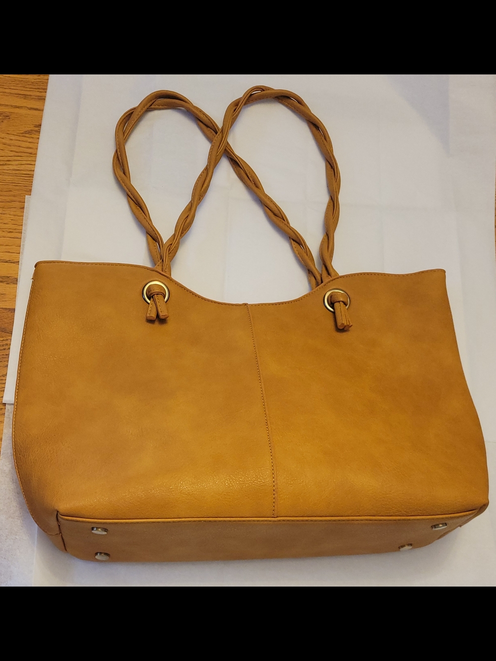 Antik Kraft Mustard-Tan Braided Strap Tote